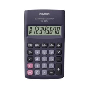 Calculadora CASIO Viajes HL-815L con visualizacion extragrande de 8 digitos.