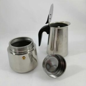 Cafetera Italiana Espresso Maker Manual en Acero Inoxidable