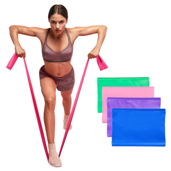Set x 5 Bandas elasticas de tension para yoga y para entrenamientos de fuerza