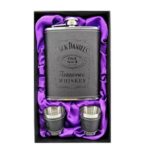 Set de Licorera Whiskera de Lujo con 2 Copas Cuero